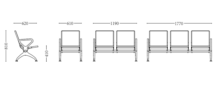 鋼機場(chǎng)椅/等候椅-730(圖2) undefined